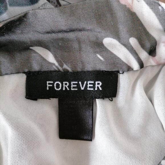 Forever Womens Multicolor High Halter Neck Abstract Print A-Line Dress 16 - Picture 5 of 6